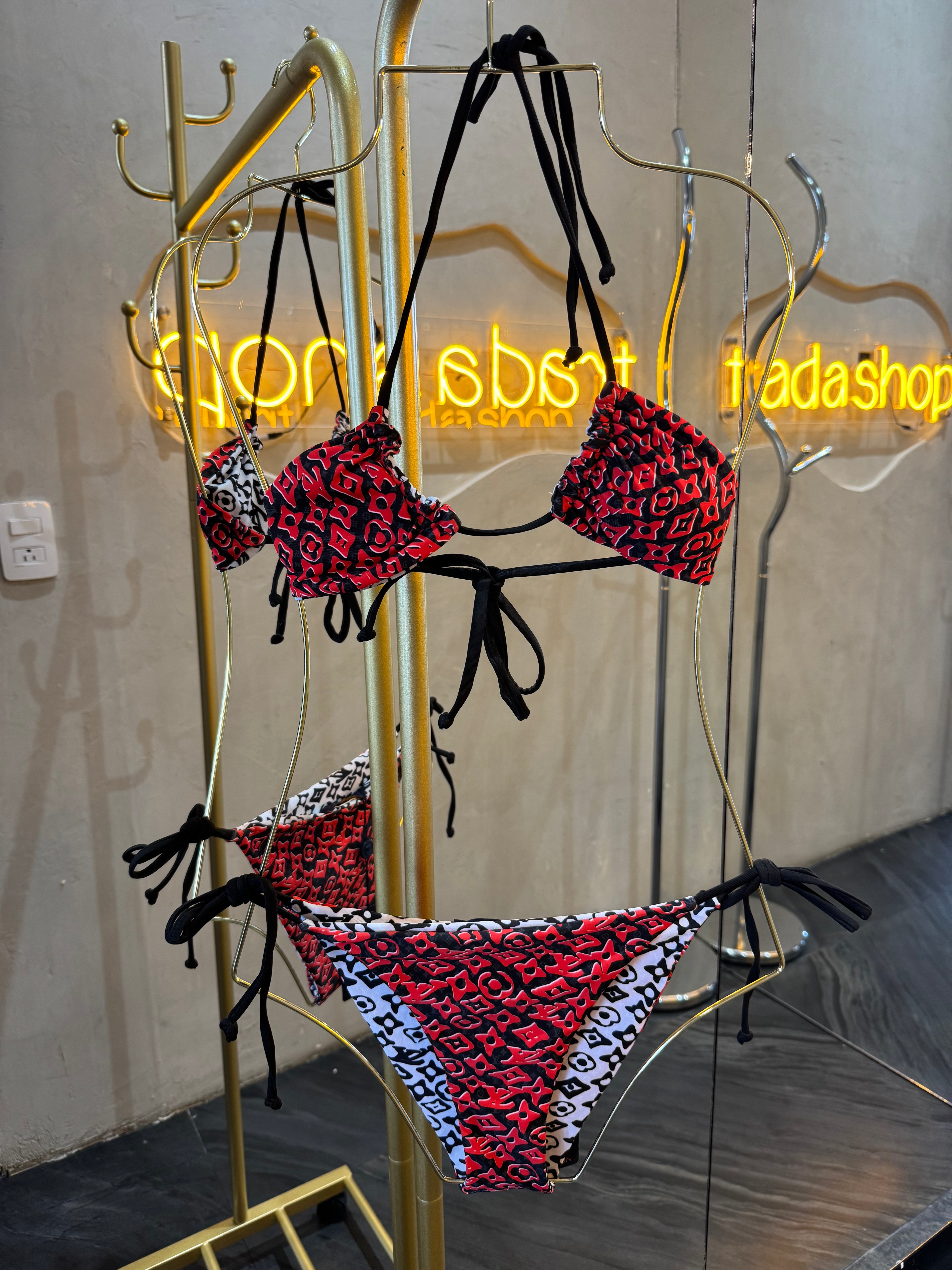 Traje de baño 2 piezas rojo LV